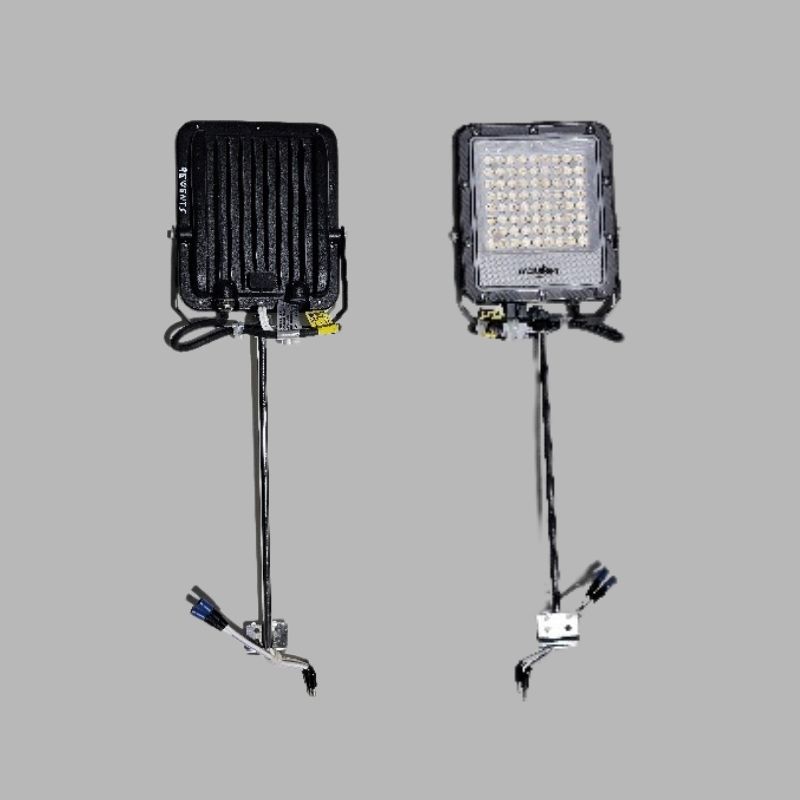 LED Light with Arm- Black 50W LED Arm Flood Light - Black - Image 1